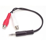 StarTech.com 6in Stereo Audio Cable - 3.5mm Male to 2x RCA Female Mini-phone Male Stereo