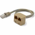 StarTech.com 2-to-1 RJ45 Splitter Cable Adapter - F/M - RJ-45 Male - RJ-45 Female