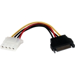 StarTech.com 6in SATA to LP4 Power Cable Adapter - F/M - Black