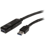 StarTech.com 5m USB 3.0 Active Extension Cable - M/F - 1 x Type A Male USB - 1 x Type A Female USB - Nickel-plated Connectors - Black