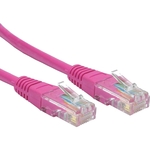 Cables Direct 10 m Category 5e Network Cable for Network Device - First End: 1 x RJ-45 Male Network - Second End: 1 x RJ-45 Male Network - Patch Cable - Pink