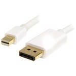 StarTech.com 2m 6 ft White Mini DisplayPort to DisplayPort 1.2 Adapter Cable M/M - DisplayPort 4K