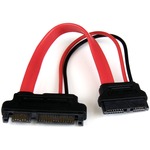 StarTech.com 6in Slimline SATA to SATA Adapter with Power - F/M - 1 x SATA - 1 x SATA - Red