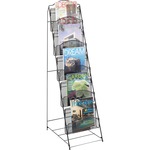 Safco Black Onyx Mesh Literature Floor Rack