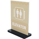 Deflecto Rectangle Base Sign Holder 8-1/2"" x 11""