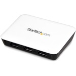 StarTech.com USB 3.0 to Gigabit Ethernet NIC Network Adapter with 3 Port Hub - White - 3 Total USB Ports