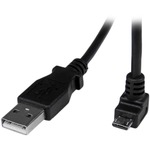 StarTech.com 2m Micro USB Cable, A to Down Angle Micro B, 1x Type A Male USB, 1x Type B Male Micro USB