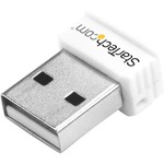 StarTech.com USB 150Mbps Mini Wireless N Network Adapter - 802.11n/g 1T1R USB WiFi Adapter - White - USB - 150 Mbit/s - 2.40 GHz ISM - 100 m Indoor Range - 300 m Out