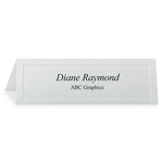 First Base Overtures Laser, Inkjet Tent Card - White - Recycled