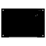 Quartet Infinity Magnetic Glass Dry-Erase Board, Black, 4' x 3'