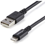 StarTech.com 3m 10ft Long Black Apple 8-pin Lightning Connector to USB Cable for iPhone / iPod / iPad