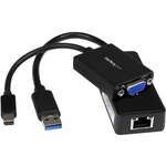 StarTech.com Lenovo ThinkPad X1 Carbon VGA and Gigabit Ethernet Adapter Kit - MDP to VGA - USB 3.0 to GbE