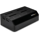 StarTech.com USB 3.0 to 4-Bay SATA 6Gbps Hard Drive Docking Station w/ UASP Andamp; Dual Fans - 2.5/3.5in SSD / HDD Dock - Serial ATA/600 Controller - 4 x Total Bay - 4 x