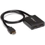 StarTech.com 4K HDMI 2-Port Video Splitter - 1x2 HDMI Splitter - Powered by USB or Power Adapter - 4K 30Hz