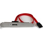 StarTech.com 18in 1 Port SATA to eSATA Plate Adapter - 1 x SATA - 1 x eSATA - Red