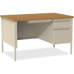 Lorell Fortress Series 48" Right Single-Pedestal Desk