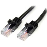 StarTech.com 2 m Black Cat5e Snagless RJ45 UTP Patch Cable - 2m Patch Cord - 1 x RJ-45 Male Network