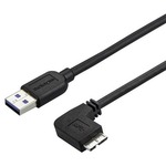 StarTech.com 1m 3 ft Slim Micro USB 3.0 Cable - M/M - USB 3.0 A to Right-Angle Micro USB