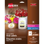 Avery&reg; Glossy White Oval Labels