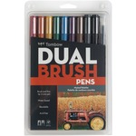 Tombow Dual Brush Art Pen 10-piece Set - Muted Colours