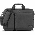 Solo Urban Carrying Case (Briefcase) for 15.6"" Notebook - Gray, Black