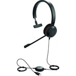 Jabra EVOLVE 30 II Wired Over-the-head Mono Headset - Monaural - Supra-aural - Noise Canceling - Mini-phone 3.5mm