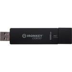 IronKey D300 128 GB USB 3.0 Flash Drive - Black - 1/Pack - 256-bit AES