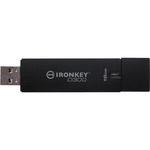 IronKey D300 16 GB USB 3.0 Flash Drive - Black - 1/Pack - 256-bit AES