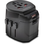 Kensington International Travel Adapter - Grounded (3-Prong) with Dual USB Ports