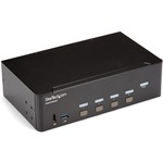 StarTech.com 4-Port Dual Monitor HDMI KVM Switch with Audio Andamp; USB 3.0 hub - 4K 30Hz -