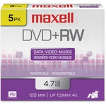 Maxell DVD Rewritable Media - DVD+RW - 4x - 4.70 GB - 5 Pack
