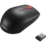 Lenovo Essential Mouse - Radio Frequency - USB - Optical - 3 Buttons - Black - 1000 dpi - Symmetrical