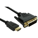 Cables Direct 1 m DVI-D/HDMI Video Cable for Video Device - 1 - First End: 1 x 19-pin HDMI Type A Male Digital Video - Second End: 1 x DVI-D Single-Link Male Dig