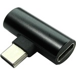 Cables Direct Audio/Data Transfer Adapter -1 x Type C Male USB - 1 x Type C Female USB,  Black