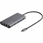 StarTech.com USB-C Multiport Adapter - HDMI or VGA - Attached 30 cm Host Cable - 1x USB-C and 2x USB-A - 100W PD includes PD Passthrough - SD Card Reader - USB Type-