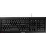 CHERRY STREAM Keyboard - Cable Connectivity - USB Interface - English UK - Black - Rubber Dome Keyswitch - 105 Key