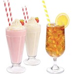 Stone 8" Milkshake Paper Straws Wrapped