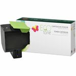 EcoTone Toner Cartridge - Remanufactured for Lexmark 801K / 80C1SK0 / 801 / 801S / - Black