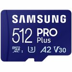 Samsung PRO Plus MB-MD512S 512 GB Class 10/UHS-I U3 V30 microSDXC - 180 MB/s Read - 130 MB/s Write - 10 Year Warranty