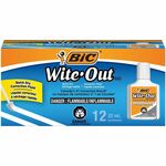 BIC Wite Out Quick Dry Correction Fluid, 22 mL, White, Goes on Easy With A Reduced Dry Time, 12-Count Pack