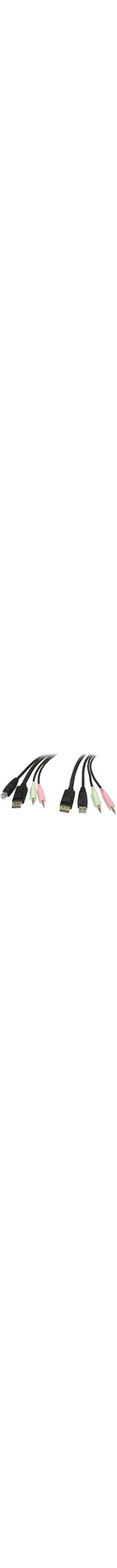 StarTech.com 6ft 4-in-1 USB DisplayPort KVM Switch Cable w/ Audio Andamp; Microphone