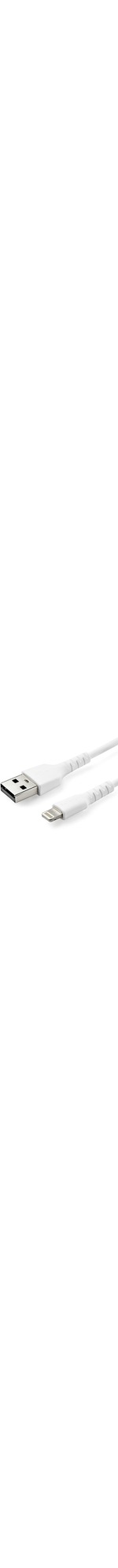StarTech.com 3 foot/1m Durable White USB-A to Lightning Cable, Rugged Heavy Duty Charging/Sync Cable for Apple iPhone/iPad MFi Certified - Kevlar aramid fiber shelte