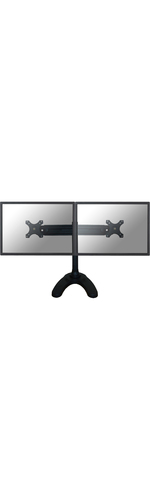 Newstar Tilt/Turn/Rotate Dual Desk Stand for two 19-30And#34; Monitor Screens, Height Adjustable - Black