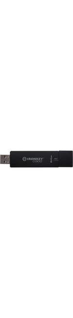IronKey D300 64 GB USB 3.0 Flash Drive - Black - 1/Pack - 256-bit AES