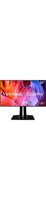 Viewsonic VP3268A-4K 31.5And#34; 4K UHD Pantone Validated 100% sRGB Monitor with Docking Station Design - Black