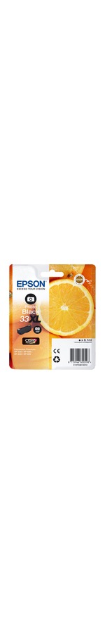Epson Claria 33XL Ink Cartridge - Photo Black - Inkjet - 400 Page - 1 / Blister Pack