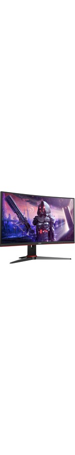 AOC C24G2AE 23.6And#34; Full HD Curved Screen WLED 165Hz Gaming LCD Monitor - 16:9 - Black Red