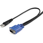 StarTech.com 6 ft 2-in-1 Ultra Thin USB KVM Cable - Black