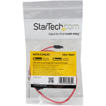 StarTech.com 18in SATA to Left Angle SATA Serial ATA Cable - F/F - 1 x Male SATA - 1 x SATA - Red