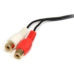 StarTech.com 6 ft Stereo Audio Cable - 3.5mm Male to 2x RCA Female - 1 x Mini-phone Male Audio